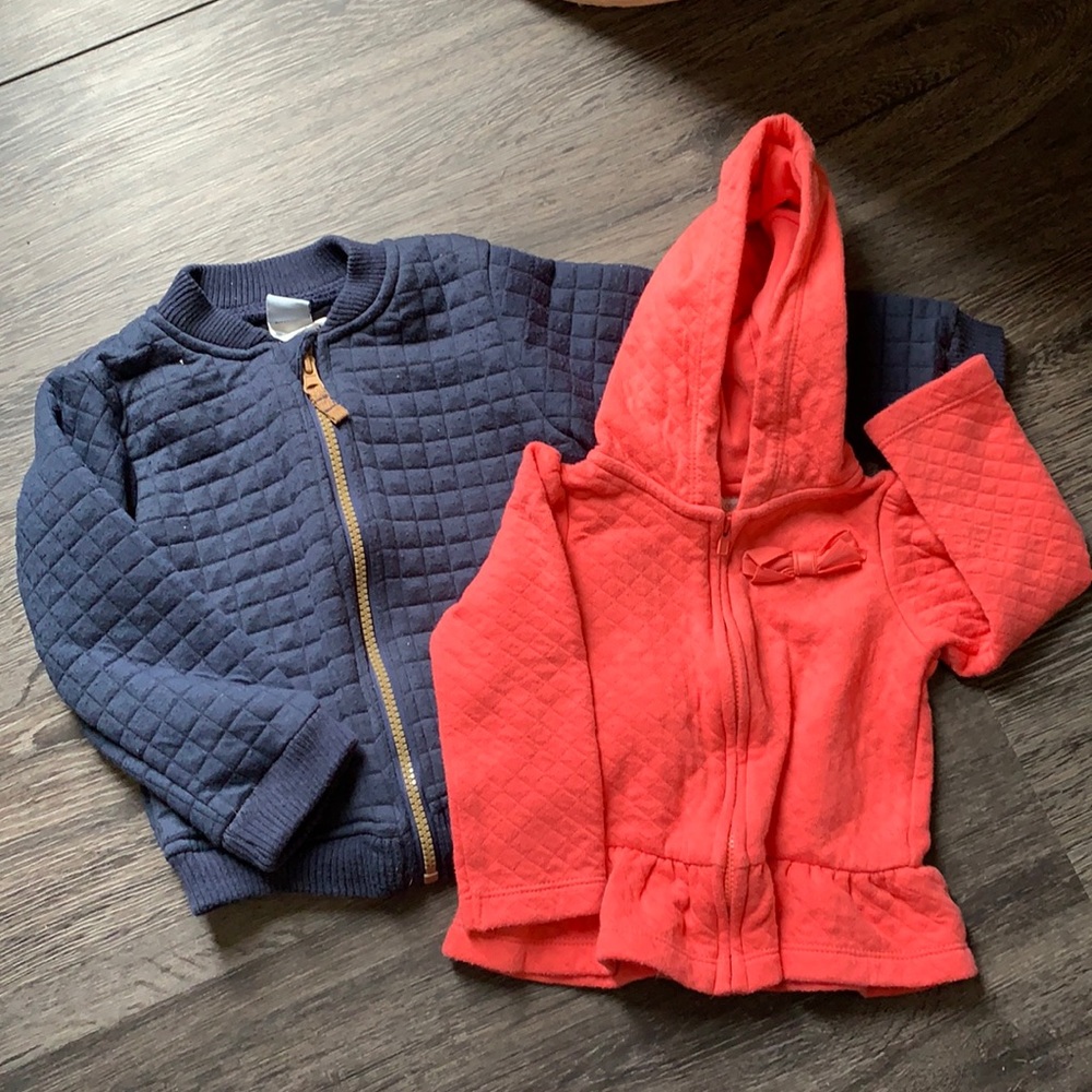 Quilted Jackets - Boy Girl Twins - 24/18m
